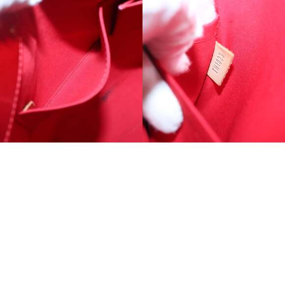 LOUIS VUITTON Monogram Vernis Reade MM Hand Bag Red Rouge M91086 - Picture 12 of 12
